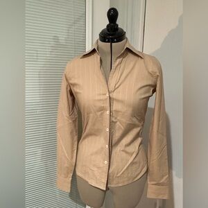 Banana Republic Beige Stretch Shirt